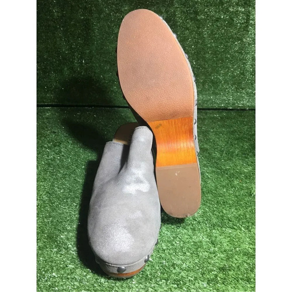 Womens lucky brand clog heel size 10 Yeats gray metallic fall/winter cute - Picture 5 of 6
